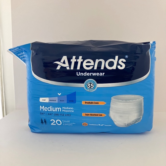 Attends Disposable Underwear Pull On with Tear Away Seams Medium, AP0720 NEW - Picture 4 of 8